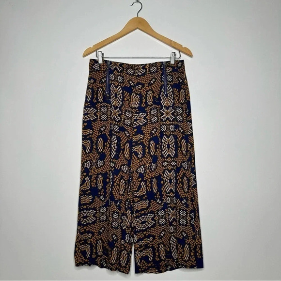 Cartonnier Anthropologie Printed Wide Leg Cropped Pants Size 4 - Picture 3 of 9